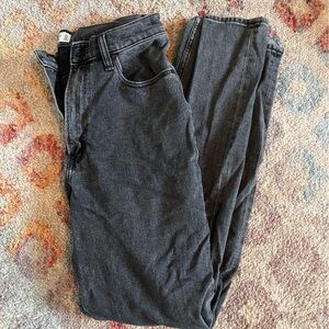Abercrombie & Fitch Slim Straight Ultra High-Rise Jeans in Charcoal